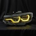 Black Shadow Ikon Headlights Dual Colour White/Yellow BMW F80/F82/F32