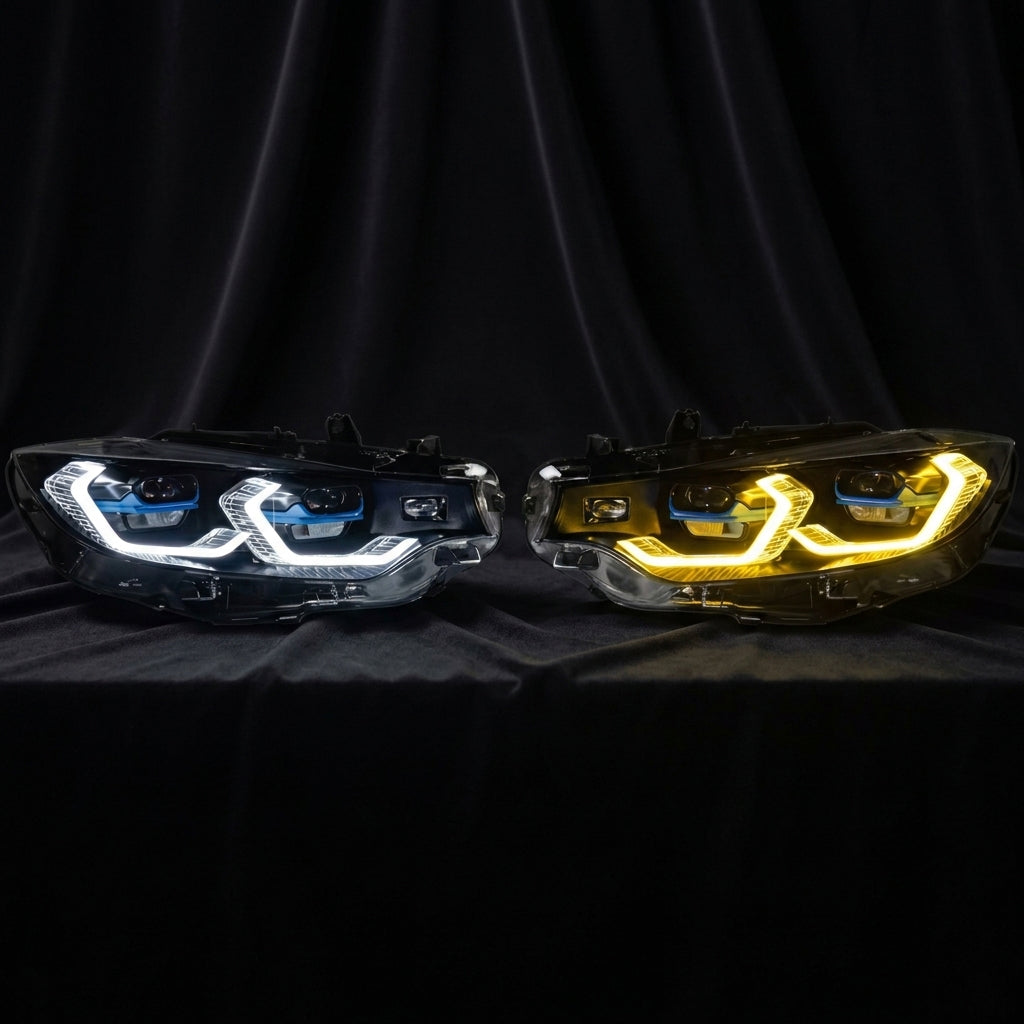 BMW F80/F82/F32 G8X Style Ikon Headlights White/Yellow