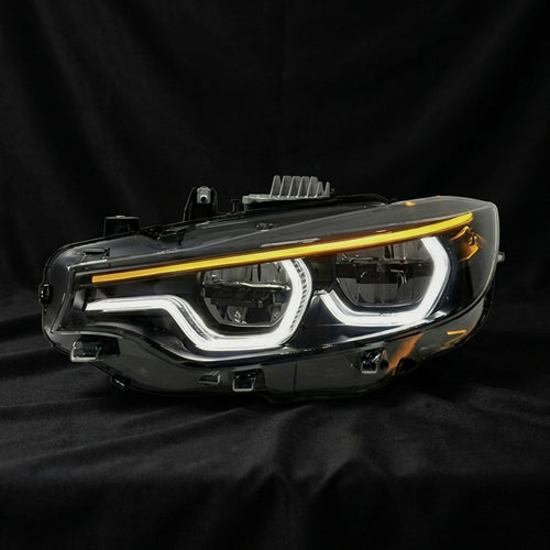 Black Shadow Ikon Headlights Dual Colour White/Yellow BMW F80/F82/F32